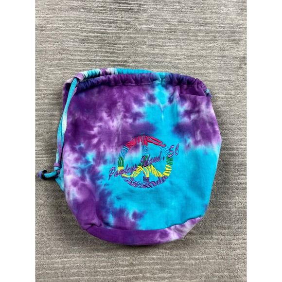 Unbranded Handbags - Unbranded Drawstring Backpack Unisex OS Purple Tie Dye Peace Sign Pawleys Island